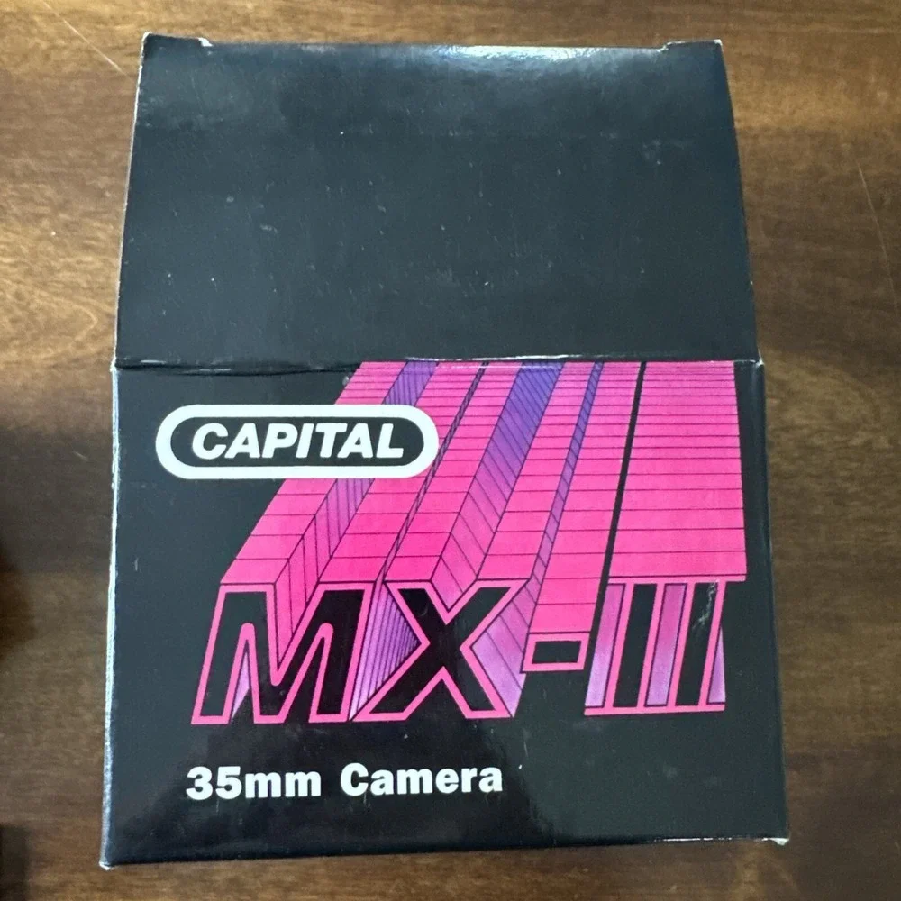 VTG CAPITAL MX-II 35MM Film Retro Camera W 50MM Lens, Case w/ Paperwork and‎ Box